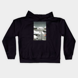 Snow at Daichi by Kawase Hasui Kids Hoodie